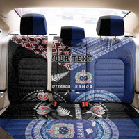Personalised Aotearoa and Samoa Together Back Car Seat Cover Tatau Art Tattoos-Taniko and Tukutuku with Maori Pattern LT03 - Polynesian Pride