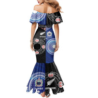 Personalised Aotearoa and Samoa Together Mermaid Dress Tatau Art Tattoos-Taniko and Tukutuku with Maori Pattern LT03 - Polynesian Pride