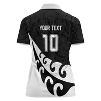 Custom NZ Rugby Women Polo Shirt Koru and Silver Fern Sporty Style