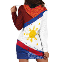Philippines National Flag Day Hoodie Dress Polynesian and Yakan Tattoo Brush Style LT03 - Polynesian Pride