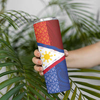 Philippines National Flag Day Skinny Tumbler Polynesian and Yakan Tattoo Brush Style LT03 - Polynesian Pride