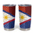 Philippines National Flag Day Tumbler Cup Polynesian and Yakan Tattoo Brush Style
