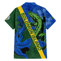 Solomon Island Crocodile and Shark Family Matching Long Sleeve Bodycon Dress and Hawaiian Shirt Polynesian Pattern LT03 - Polynesian Pride