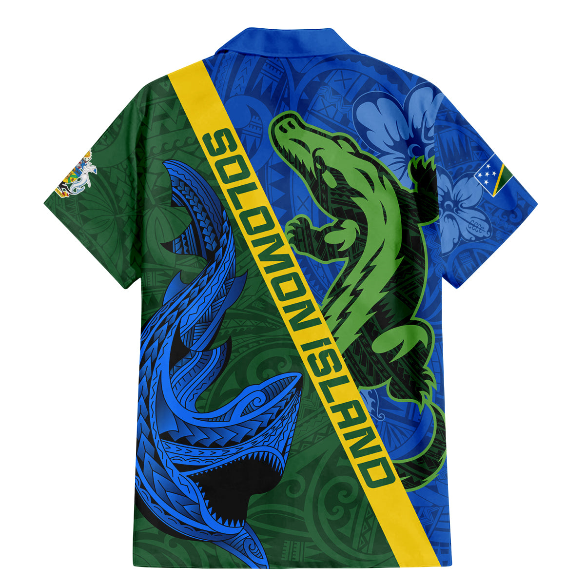 Solomon Island Crocodile and Shark Family Matching Mermaid Dress and Hawaiian Shirt Polynesian Pattern LT03 - Polynesian Pride