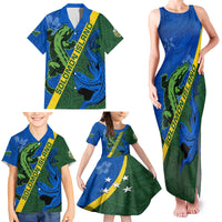 Solomon Island Crocodile and Shark Family Matching Tank Maxi Dress and Hawaiian Shirt Polynesian Pattern LT03 - Polynesian Pride