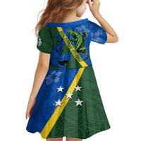 Solomon Island Crocodile and Shark Kid Short Sleeve Dress Polynesian Pattern LT03 - Polynesian Pride