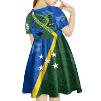 Solomon Island Crocodile and Shark Kid Short Sleeve Dress Polynesian Pattern LT03 - Polynesian Pride