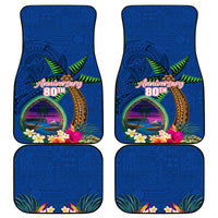 Guam Liberation Day 80th Anniversary Car Mats Palm Tree and Seal Artwork Hibiscus Polynesian Pattern LT03 - Polynesian Pride