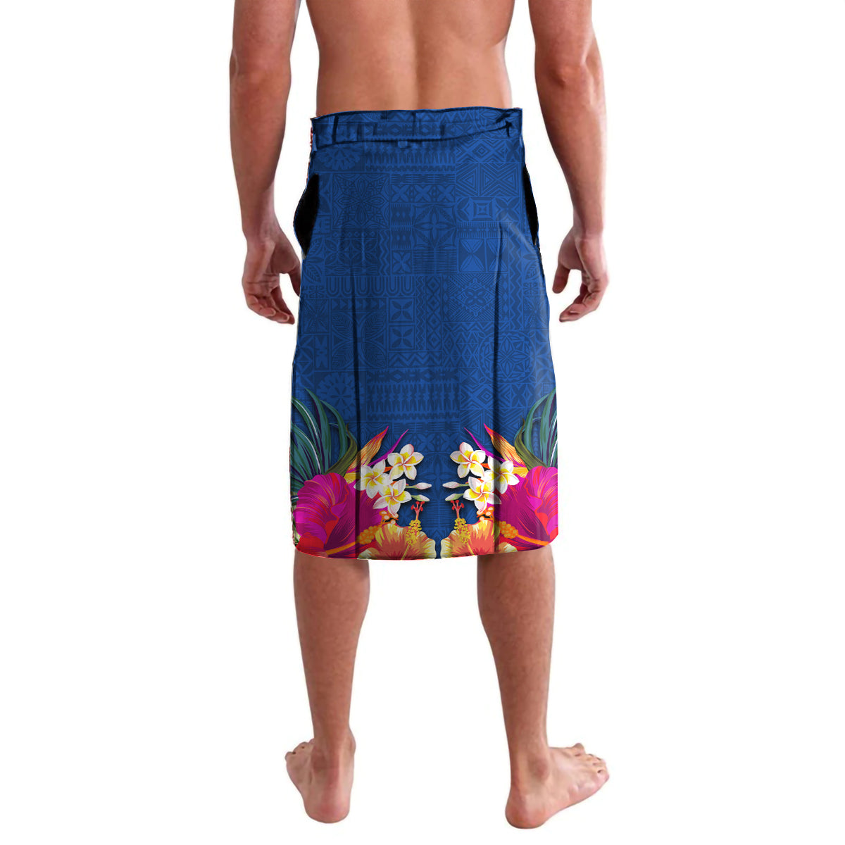 Guam Liberation Day 80th Anniversary Lavalava Palm Tree and Seal Artwork Hibiscus Polynesian Pattern LT03 - Polynesian Pride