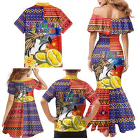 Philippines Kadayawan Family Matching Mermaid Dress and Hawaiian Shirt Filipino Eagle Durian with Polynesian and Igorots Pattern LT03 - Polynesian Pride