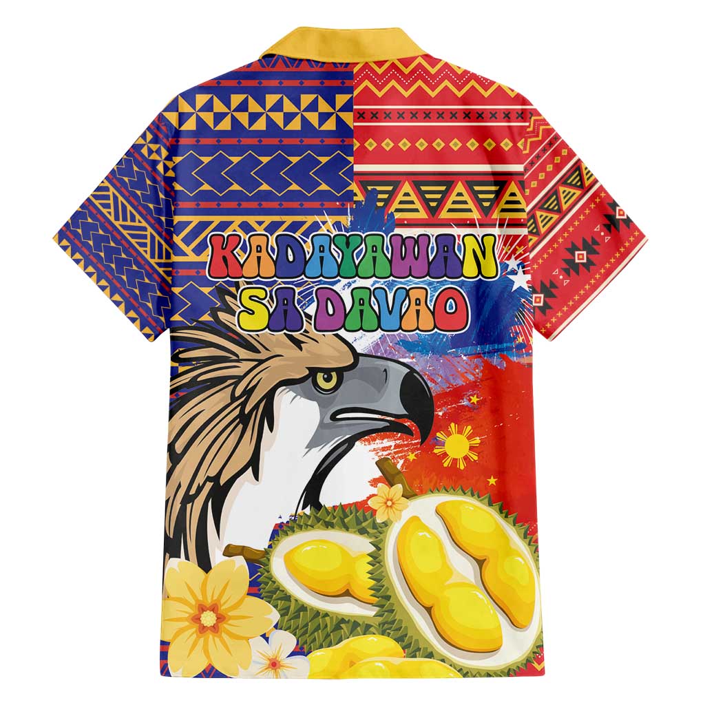 Philippines Kadayawan Family Matching Off Shoulder Maxi Dress and Hawaiian Shirt Filipino Eagle Durian with Polynesian and Igorots Pattern LT03 - Polynesian Pride