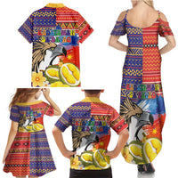 Philippines Kadayawan Family Matching Summer Maxi Dress and Hawaiian Shirt Filipino Eagle Durian with Polynesian and Igorots Pattern LT03 - Polynesian Pride