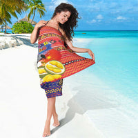 Philippines Kadayawan Sarong Filipino Eagle Durian with Polynesian and Igorots Pattern