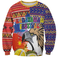 Philippines Kadayawan Sweatshirt Filipino Eagle Durian with Polynesian and Igorots Pattern