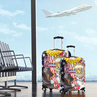 Hawaii and United States Together Luggage Cover Seal of Hawaii and Bald Eagle LT03 - Polynesian Pride