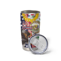 Hawaii and United States Together Tumbler Cup Seal of Hawaii and Bald Eagle LT03 - Polynesian Pride
