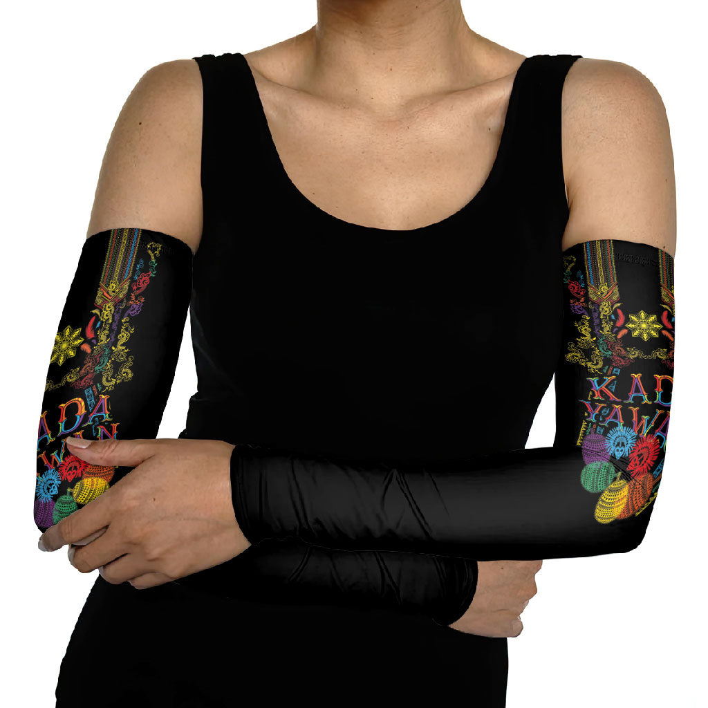 Philippines Kadayawan Festival Arm Sleeves Polynesian Tribal Art Barong Style LT03 - Polynesian Pride