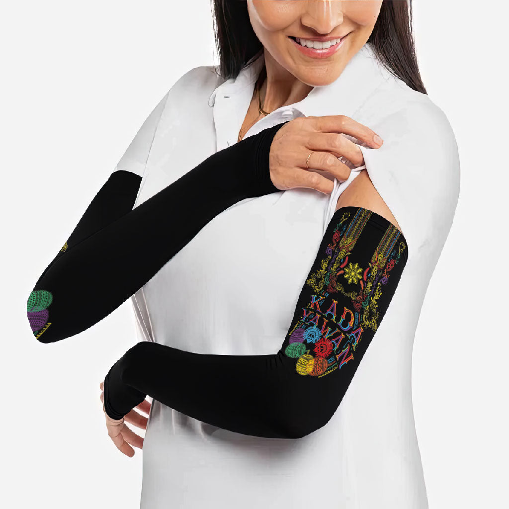 Philippines Kadayawan Festival Arm Sleeves Polynesian Tribal Art Barong Style LT03 - Polynesian Pride
