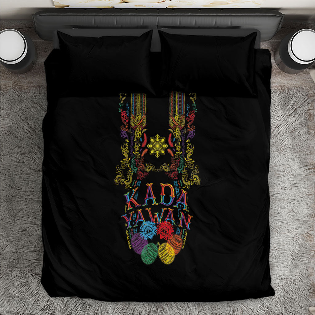 Philippines Kadayawan Festival Bedding Set Polynesian Tribal Art Barong Style
