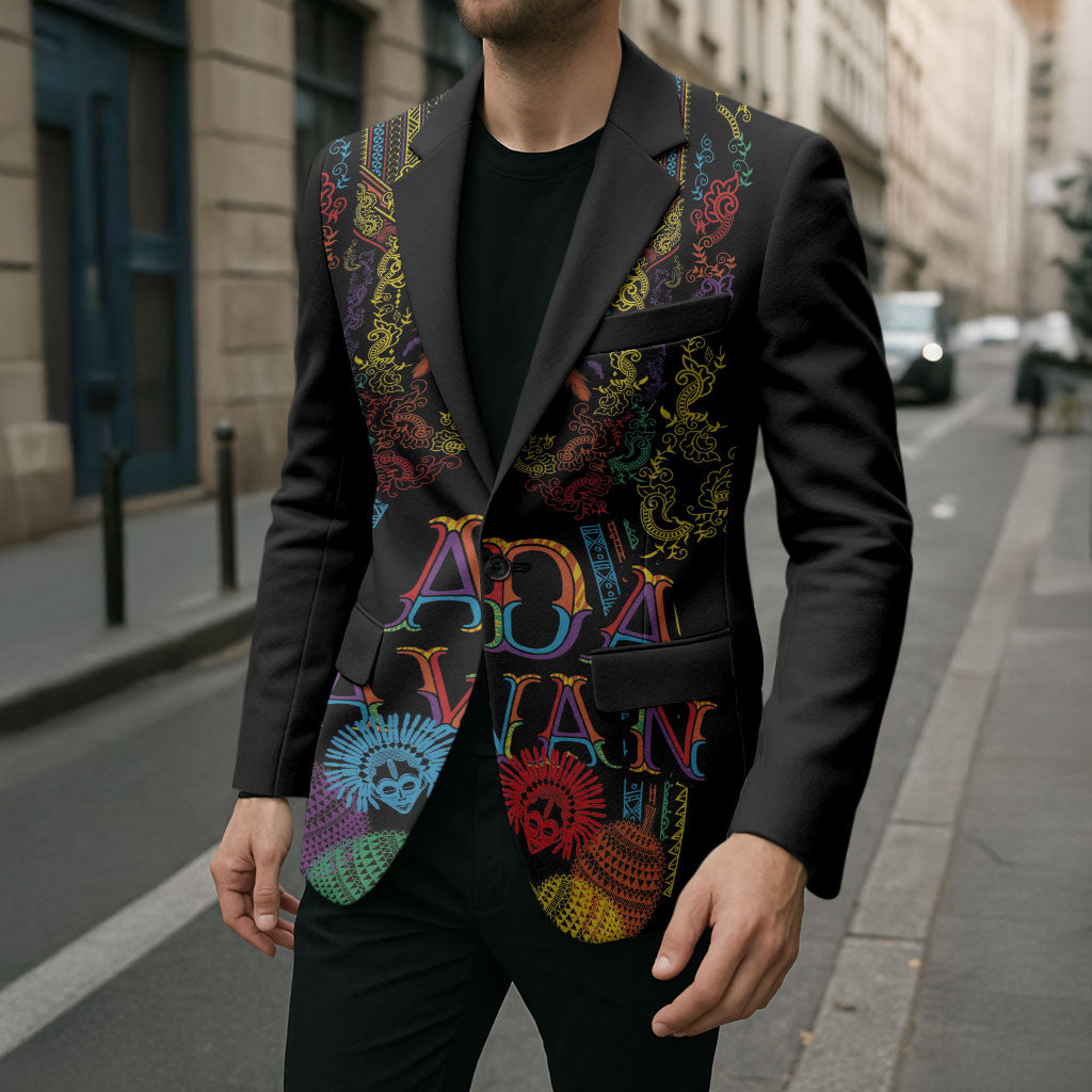 Philippines Kadayawan Festival Blazer Polynesian Tribal Art Barong Style
