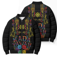 Philippines Kadayawan Festival Bomber Puffer Jacket Polynesian Tribal Art Barong Style