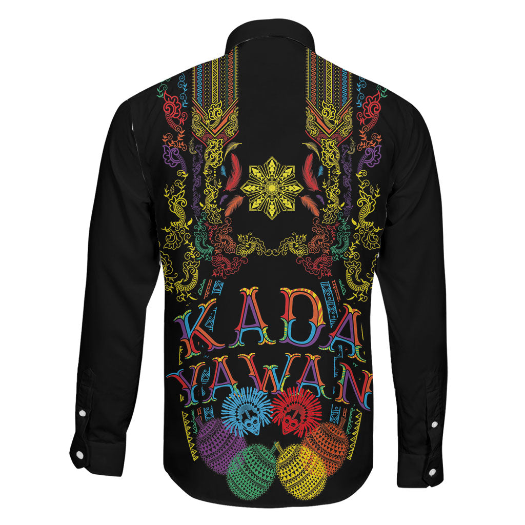 Philippines Kadayawan Festival Family Matching Off Shoulder Maxi Dress and Hawaiian Shirt Polynesian Tribal Art Barong Style LT03 - Polynesian Pride