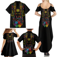 Philippines Kadayawan Festival Family Matching Summer Maxi Dress and Hawaiian Shirt Polynesian Tribal Art Barong Style LT03 - Polynesian Pride