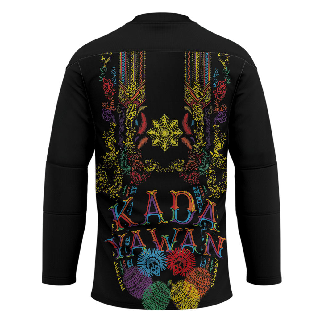 Philippines Kadayawan Festival Hockey Jersey Polynesian Tribal Art Barong Style LT03 - Polynesian Pride
