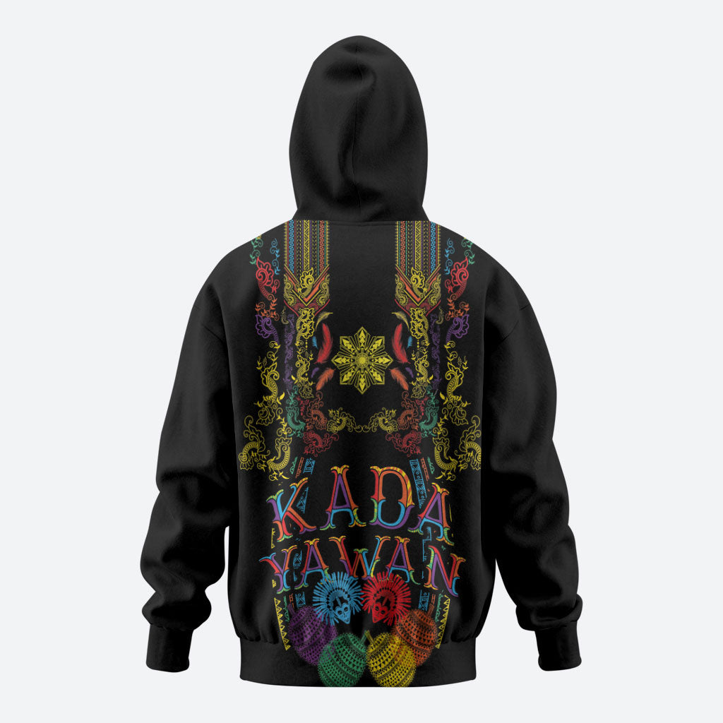 Philippines Kadayawan Festival Hoodie Polynesian Tribal Art Barong Style LT03 - Polynesian Pride