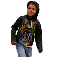 Philippines Kadayawan Festival Kid Hoodie Polynesian Tribal Art Barong Style LT03 - Polynesian Pride