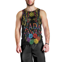 Philippines Kadayawan Festival Men Tank Top Polynesian Tribal Art Barong Style