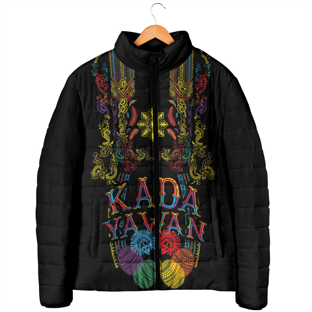 Philippines Kadayawan Festival Padded Jacket Polynesian Tribal Art Barong Style LT03 - Polynesian Pride