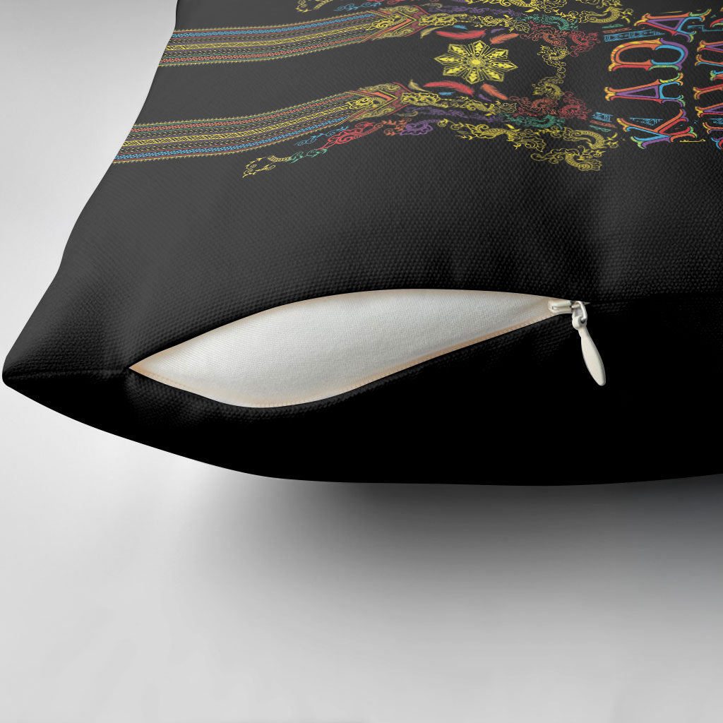 Philippines Kadayawan Festival Pillow Cover Polynesian Tribal Art Barong Style LT03 - Polynesian Pride