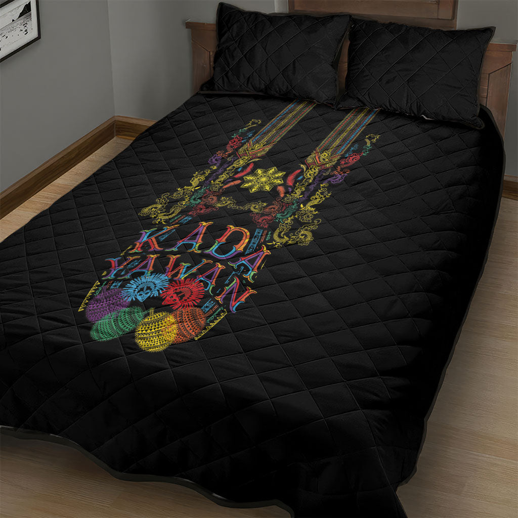 Philippines Kadayawan Festival Quilt Bed Set Polynesian Tribal Art Barong Style LT03 - Polynesian Pride