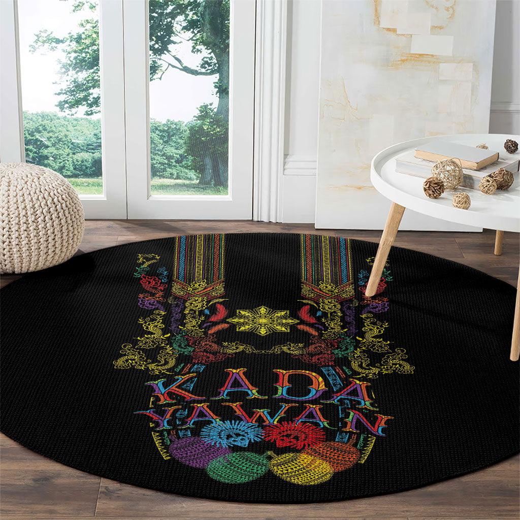Philippines Kadayawan Festival Round Carpet Polynesian Tribal Art Barong Style LT03 - Polynesian Pride