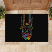 Philippines Kadayawan Festival Rubber Doormat Polynesian Tribal Art Barong Style LT03 Black - Polynesian Pride