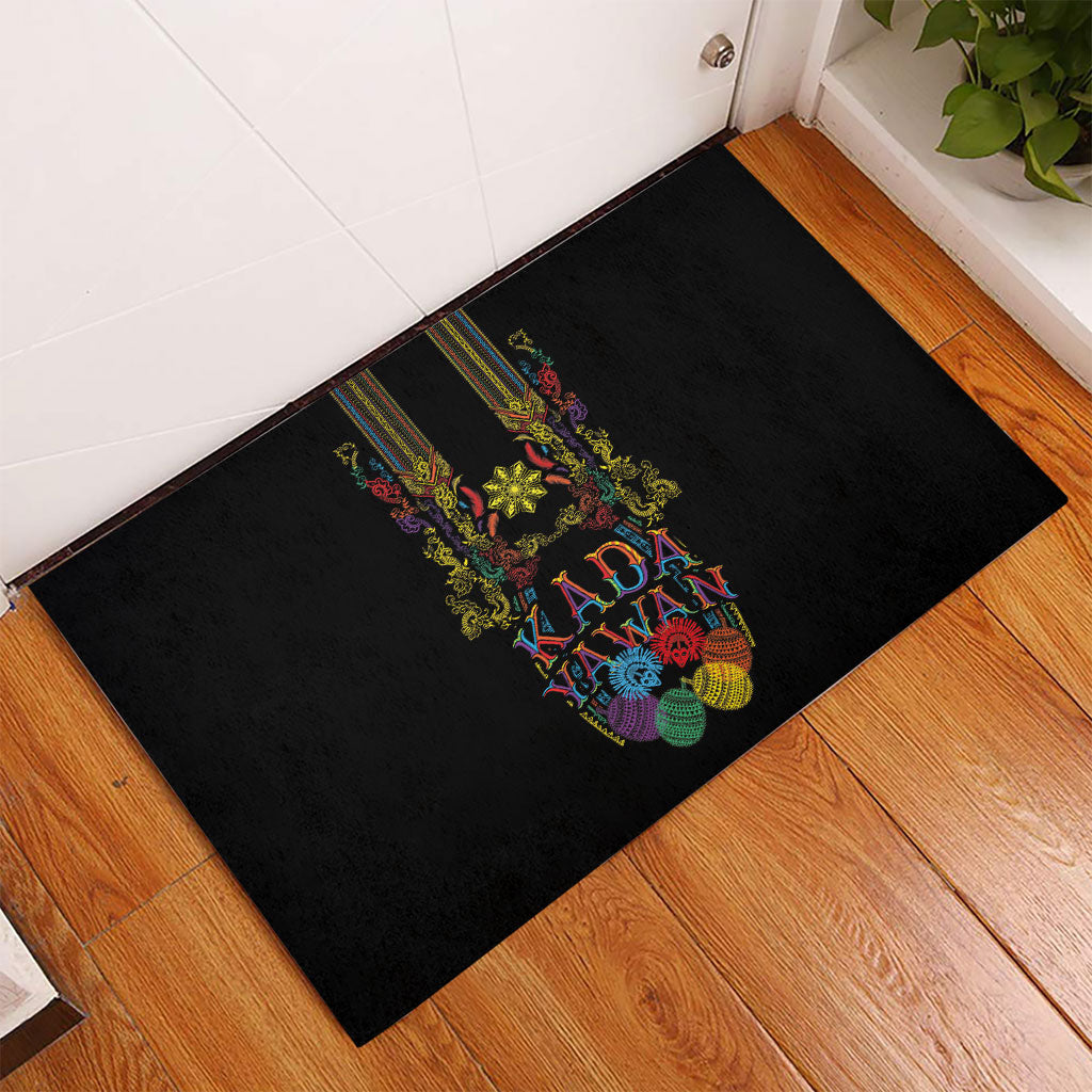 Philippines Kadayawan Festival Rubber Doormat Polynesian Tribal Art Barong Style LT03 - Polynesian Pride