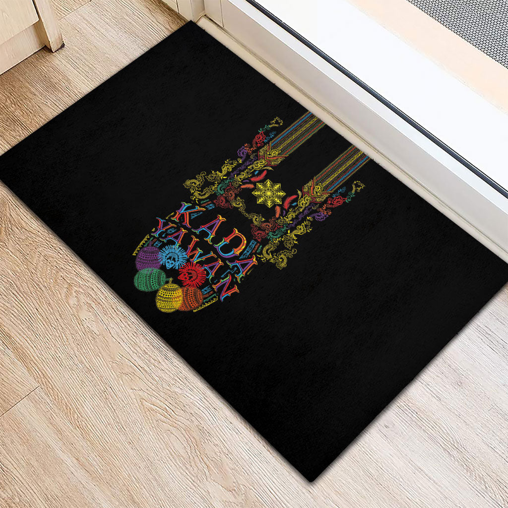 Philippines Kadayawan Festival Rubber Doormat Polynesian Tribal Art Barong Style LT03 - Polynesian Pride