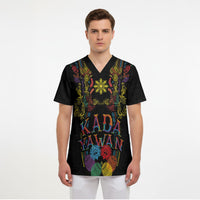 Philippines Kadayawan Festival Scrub Top Polynesian Tribal Art Barong Style LT03 - Polynesian Pride