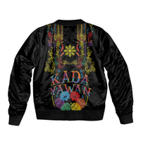 Philippines Kadayawan Festival Sleeve Zip Bomber Jacket Polynesian Tribal Art Barong Style LT03 - Polynesian Pride