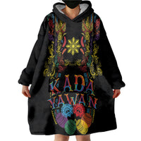 Philippines Kadayawan Festival Wearable Blanket Hoodie Polynesian Tribal Art Barong Style LT03 - Polynesian Pride