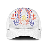 Philippines Barong Style Baseball Net Cap Polynesian Kakau Art Tattoos with Tribal Filipino Sun LT03 One Size White White - Polynesian Pride