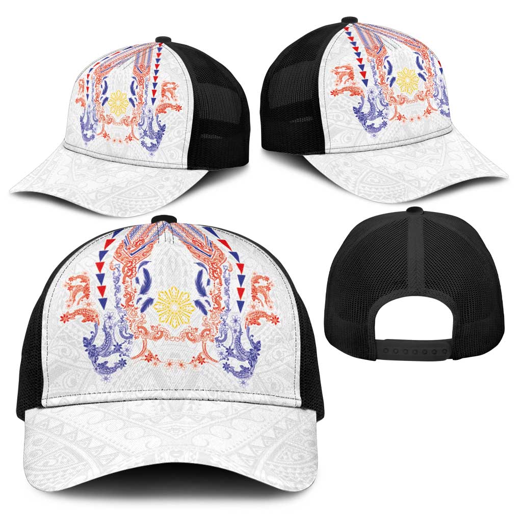Philippines Barong Style Baseball Net Cap Polynesian Kakau Art Tattoos with Tribal Filipino Sun LT03 - Polynesian Pride