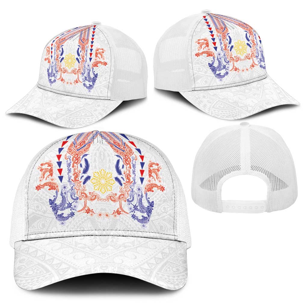 Philippines Barong Style Baseball Net Cap Polynesian Kakau Art Tattoos with Tribal Filipino Sun LT03 - Polynesian Pride