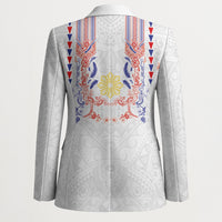 Philippines Barong Style Blazer Polynesian Kakau Art Tattoos with Tribal Filipino Sun
