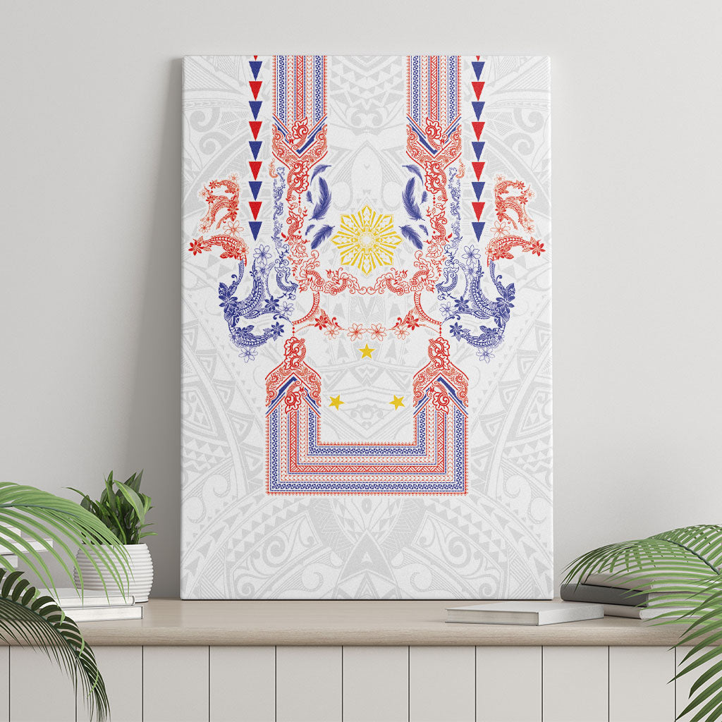Philippines Barong Style Canvas Wall Art Polynesian Kakau Art Tattoos with Tribal Filipino Sun