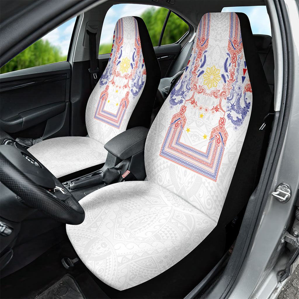 Philippines Barong Style Car Seat Cover Polynesian Kakau Art Tattoos with Tribal Filipino Sun LT03 - Polynesian Pride