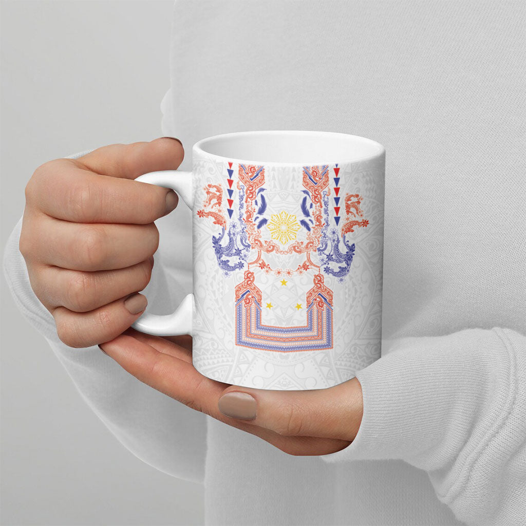 Philippines Barong Style Ceramic Mug Polynesian Kakau Art Tattoos with Tribal Filipino Sun LT03 - Polynesian Pride