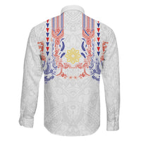 Philippines Barong Style Family Matching Short Sleeve Bodycon Dress and Hawaiian Shirt Polynesian Kakau Art Tattoos with Tribal Filipino Sun LT03 - Polynesian Pride