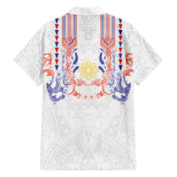 Philippines Barong Style Family Matching Summer Maxi Dress and Hawaiian Shirt Polynesian Kakau Art Tattoos with Tribal Filipino Sun LT03 - Polynesian Pride